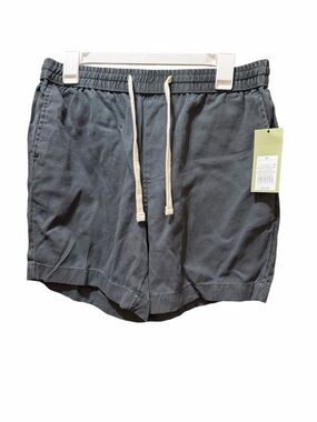 Goodfellow & Co Men’s Charcoal Athletic Drawstring Shorts with Cream Drawcord